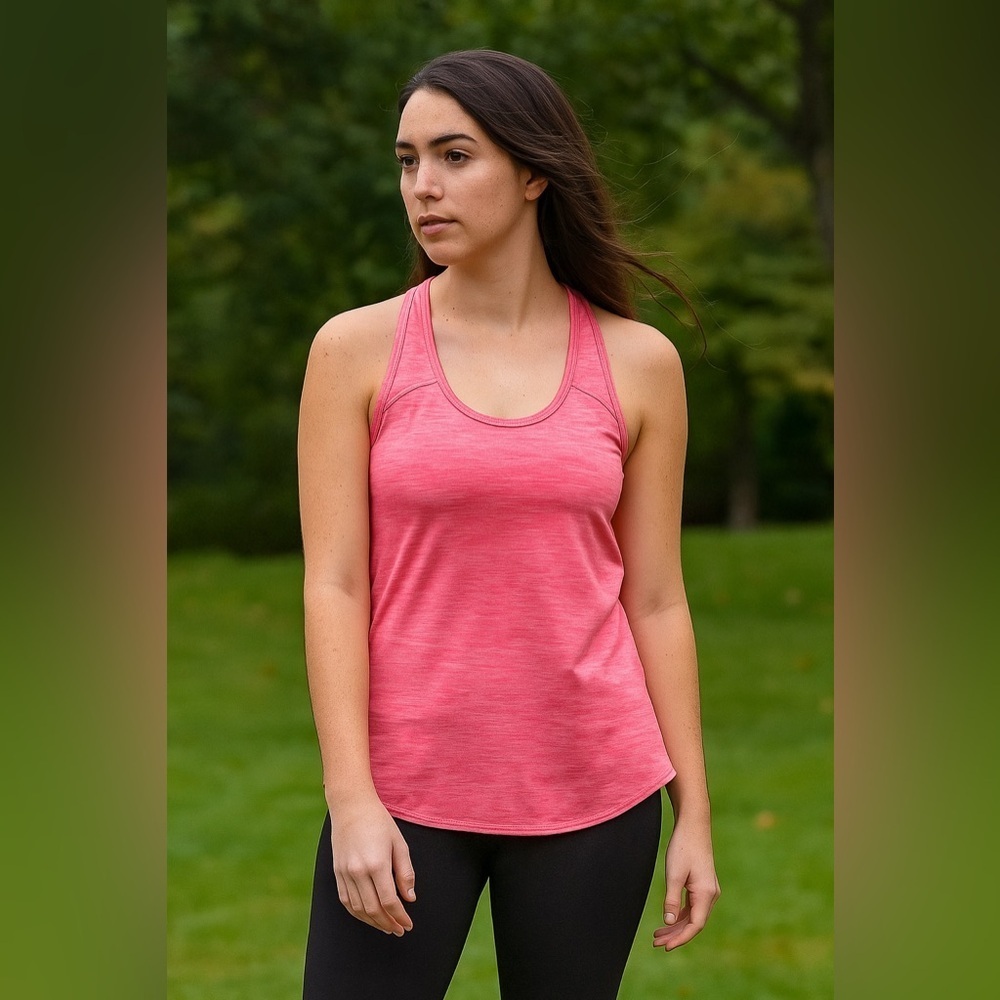 Lululemon twist back tank top woman activewear sz 6 lightweight